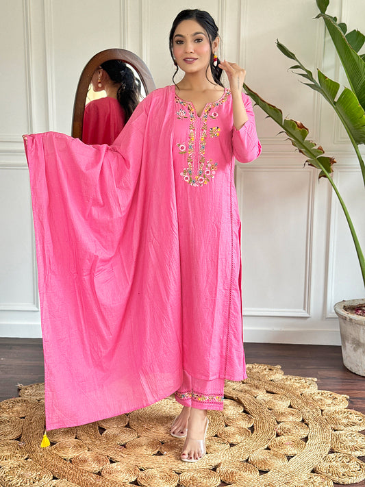 Pink color viscose salwar suit