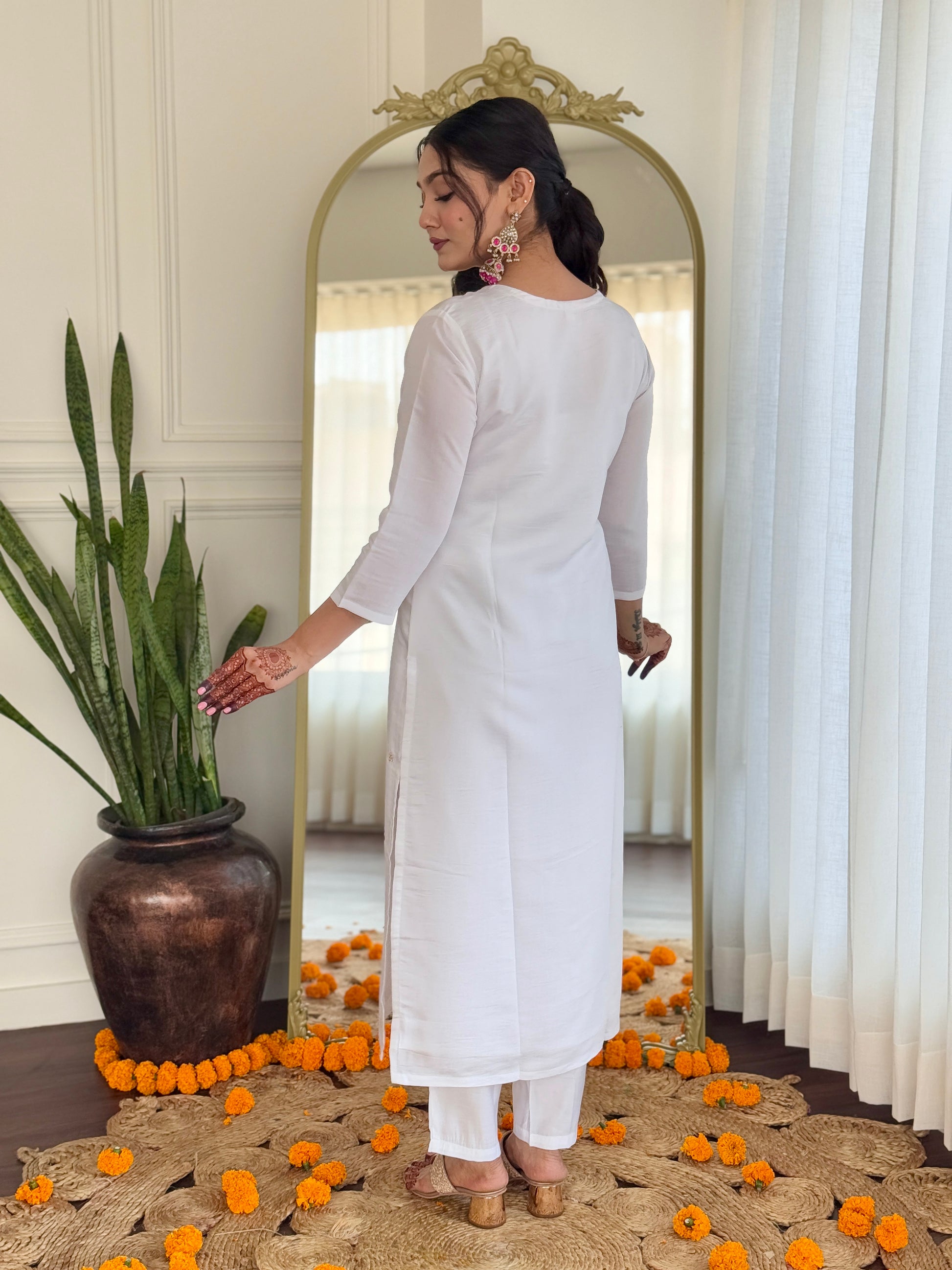 White color viscose salwar suit images