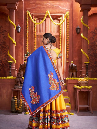 Yellow navratri lehenga choli