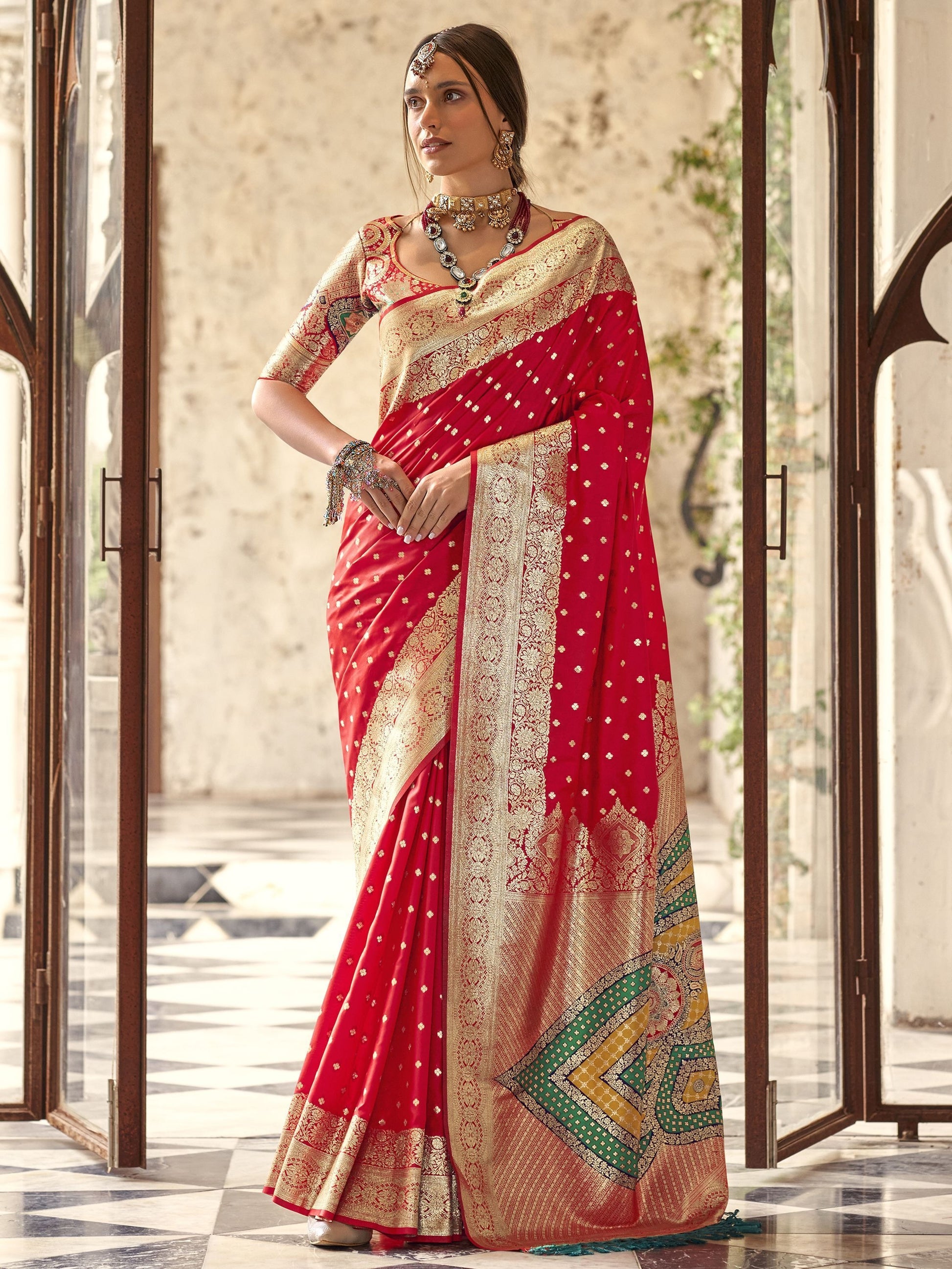 red dress saree Party Wear Hot Red Saree Sensational Red Saree Collections For Parties