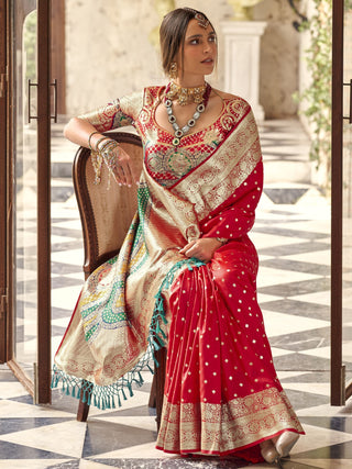 Red Silk Saree for wedding
