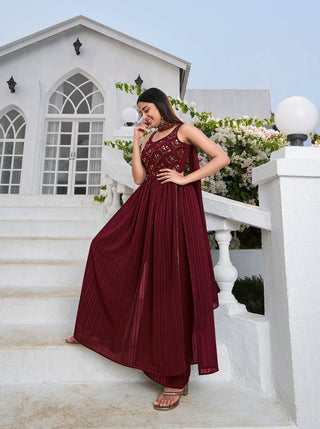 Maroon salwar suit readymade