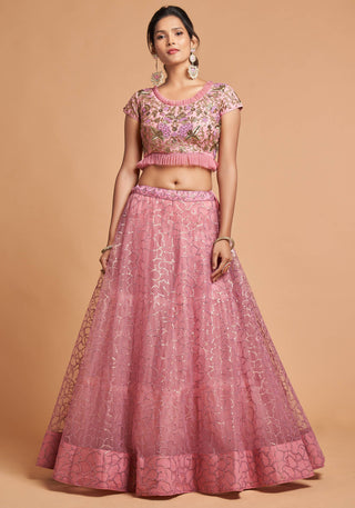 Pink Heavy Work  Lehenga Choli