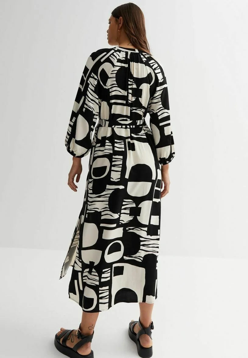 black shirt dress with belt