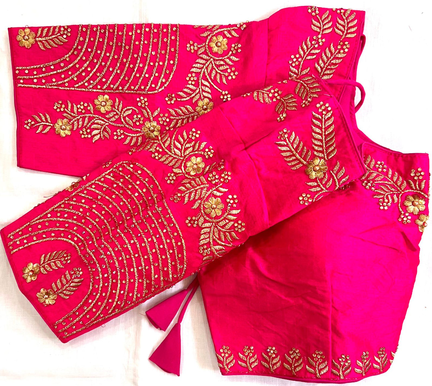 Pink color phantom silk sarees blouse for women