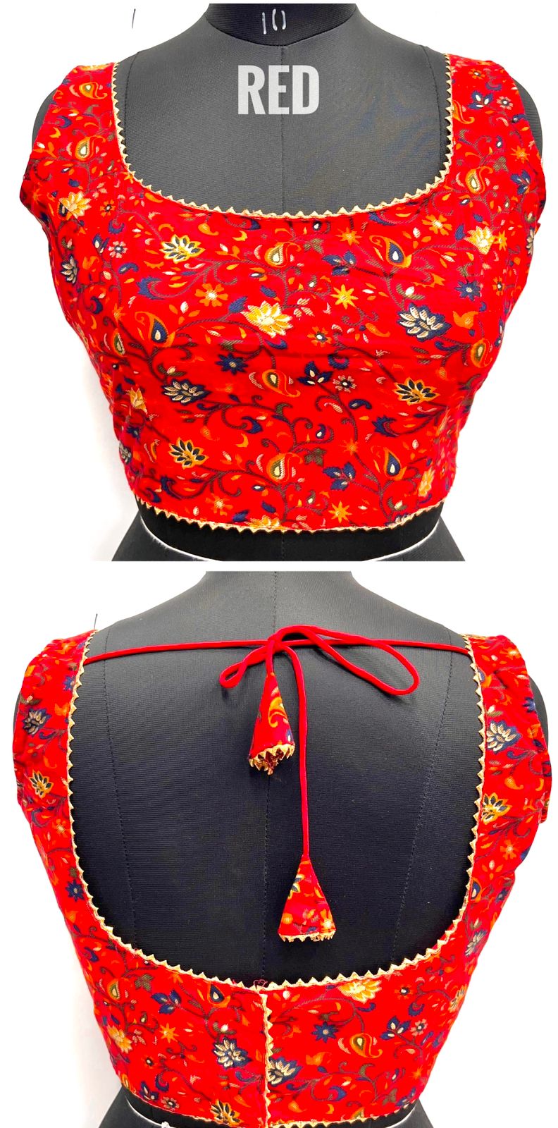 Red color cotton rayon blouse price