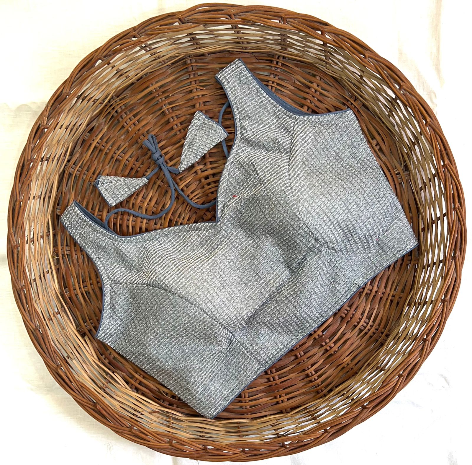 Grey color party wear imported blouse for sarees