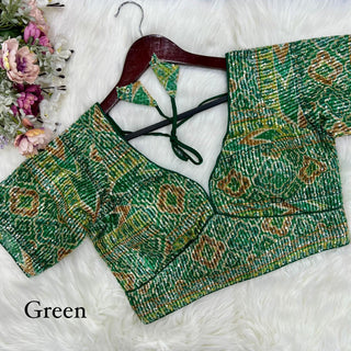 Beautiful Green Blouse For Lehenga