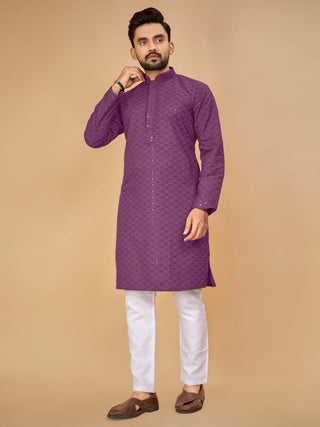 Lucknowi Kurta Pajama Traditional Kurta For Mens