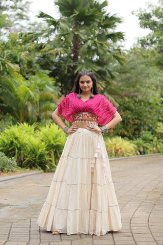 Pink Color lehenga with blouse