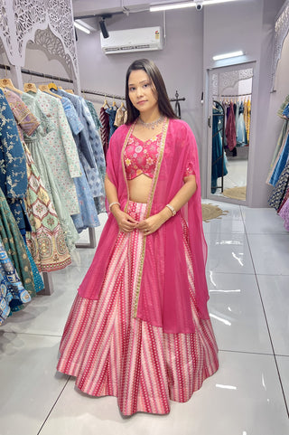 Light pink lehenga choli for women
