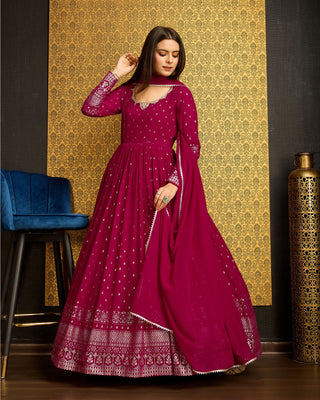 Georgette Gown with Dupatta