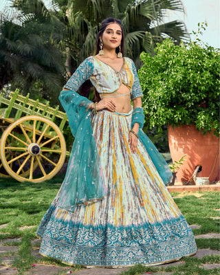 Digital Print Lehenga and Chaniya Choli Online USA UK CANADA