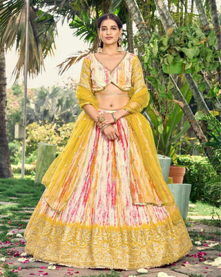 Yellow Lehenga choli for Women