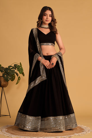 Buy Black Lehenga Choli Online in usa uk 