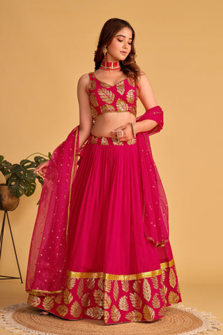 rani pink bridal lehenga