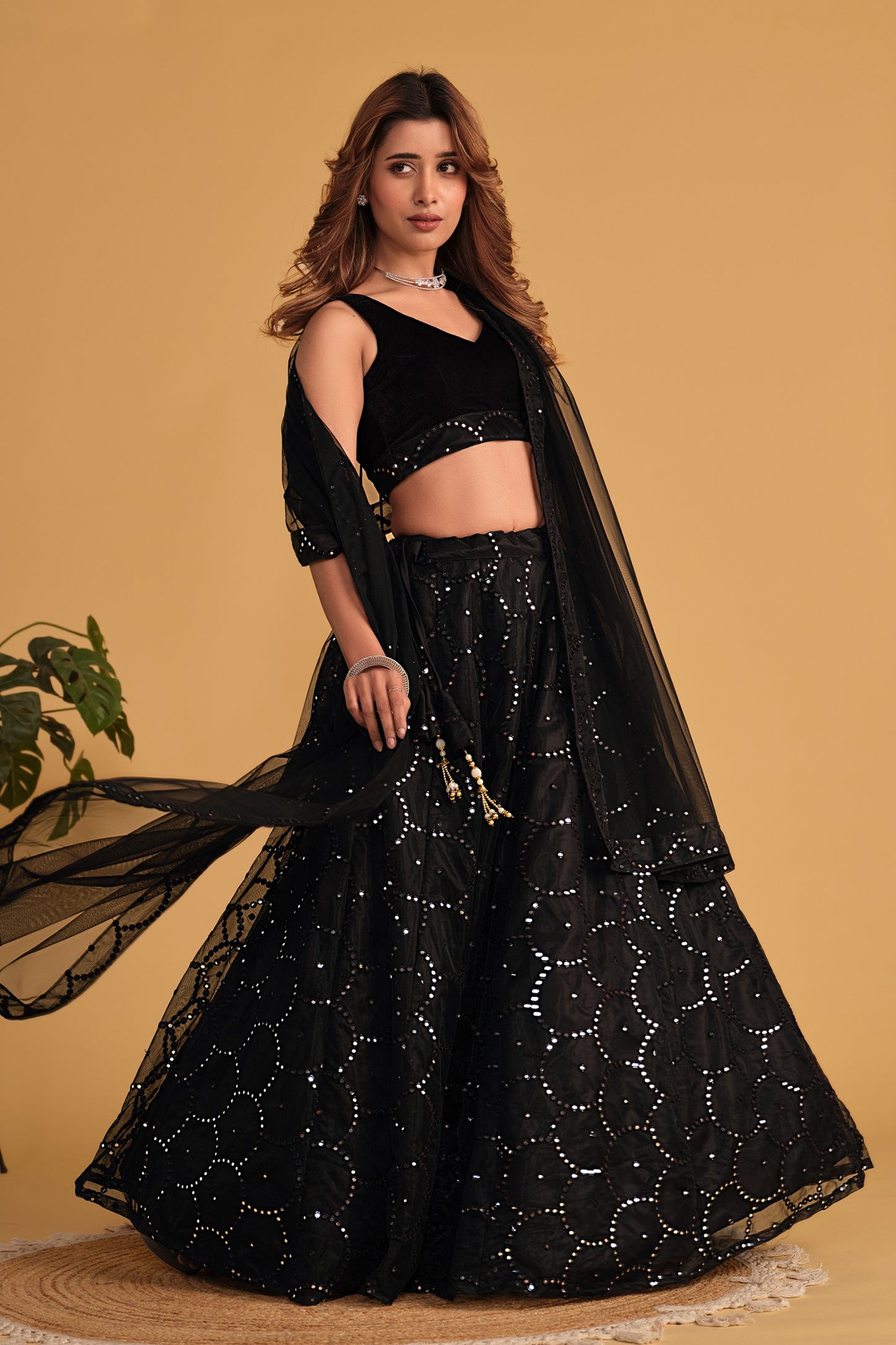 Black lehenga for Wedding