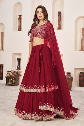 georgette lehenga for wedding