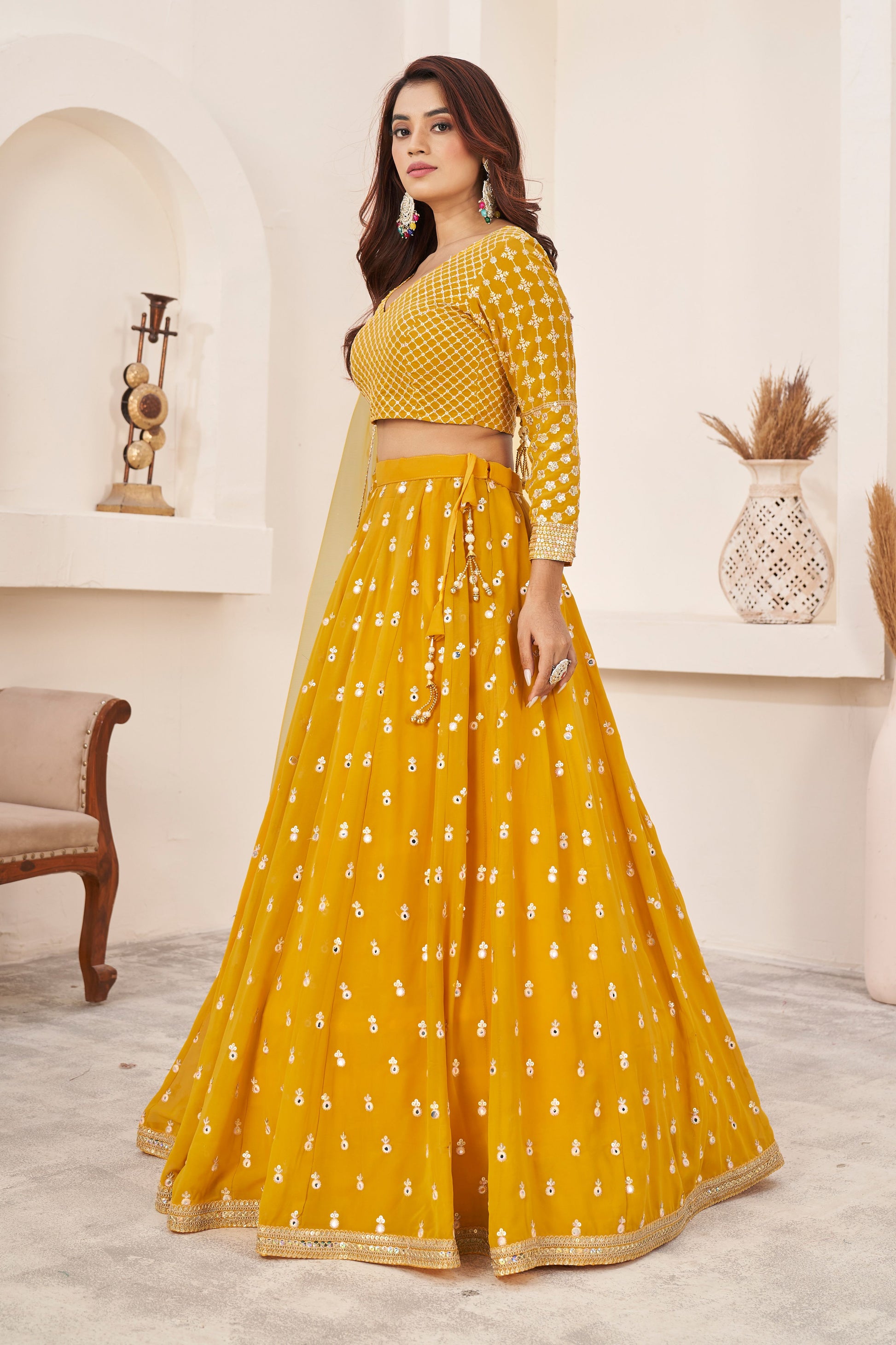 yellow lehenga for haldi