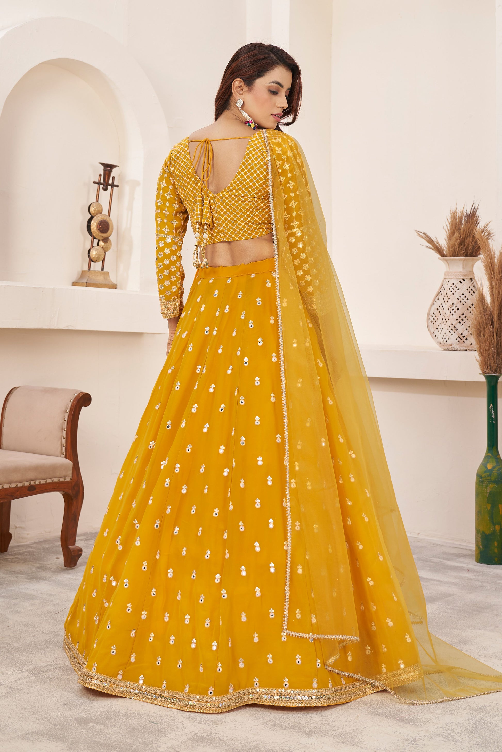 yellow lehenga for haldi wedding