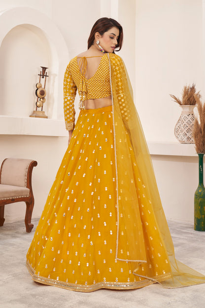 yellow lehenga for haldi wedding