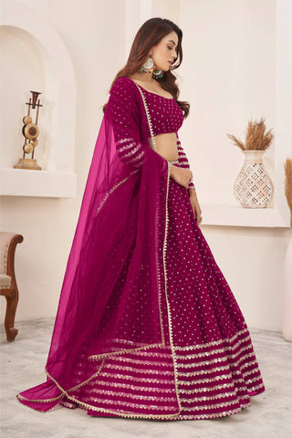 Pink lehenga choli for wedding with price
