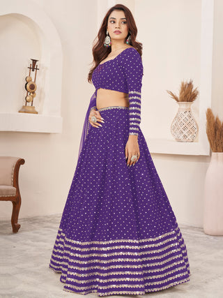 Purple Lehenga Bridal
