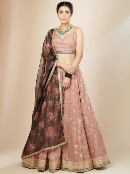 Pink color georgette lehenga choli online usa

