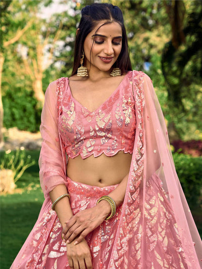  Latest Pink Color Lehenga Choli 