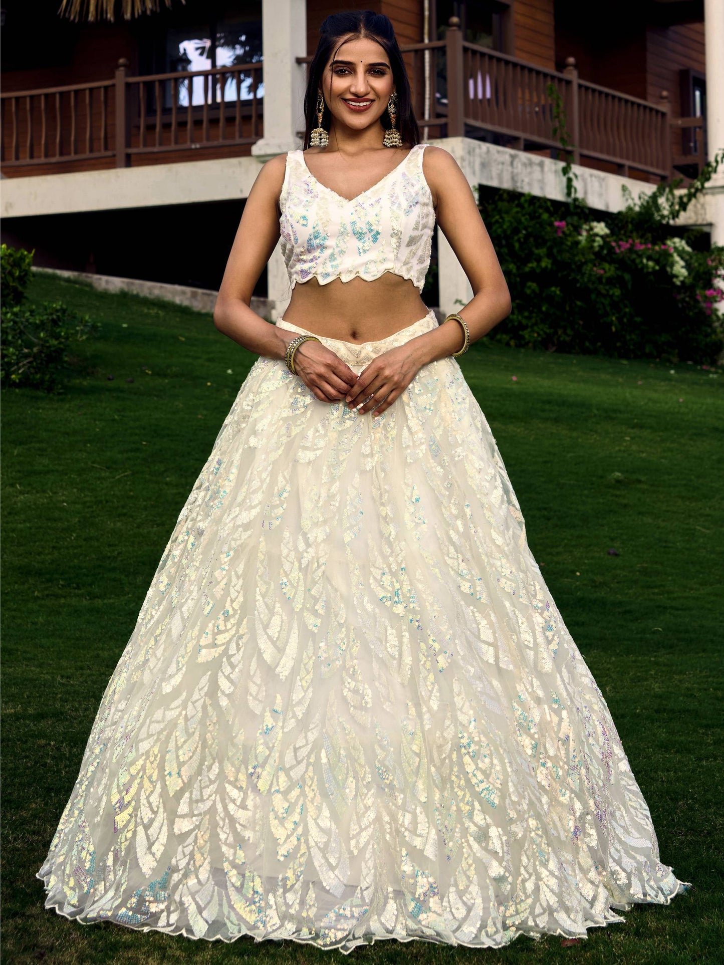 white lehenga choli for wedding