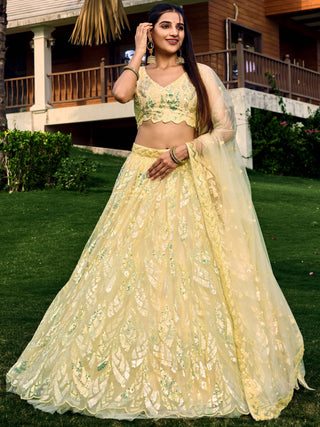 yellow lehenga for wedding