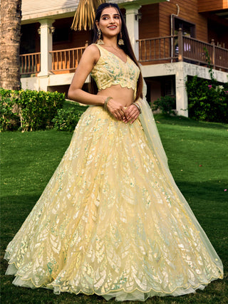 yellow lehenga for haldi