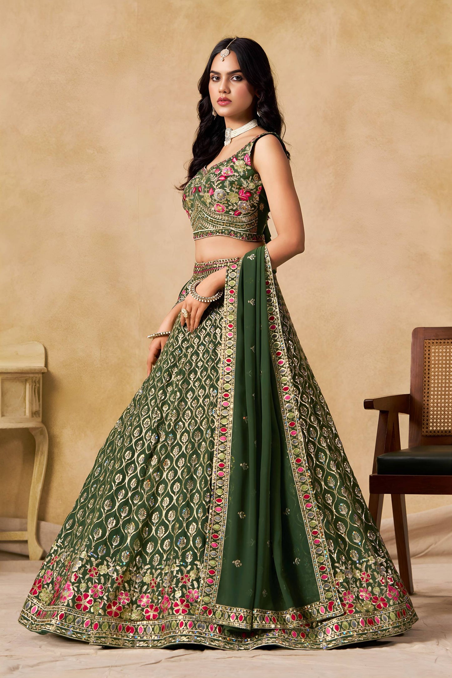 green sequins lehenga choli usa new jersey