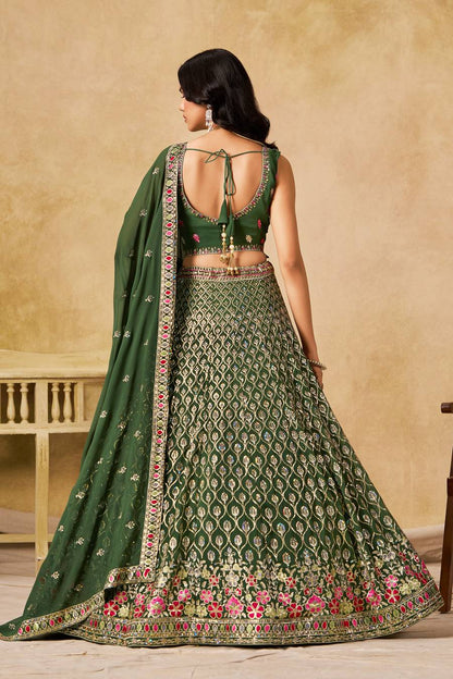 green lehenga choli near me