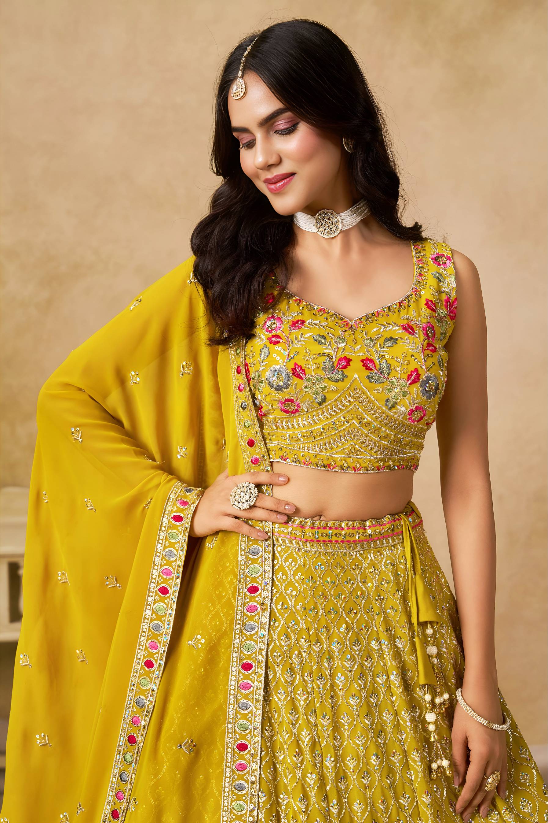 yellow lehenga choli in fiji