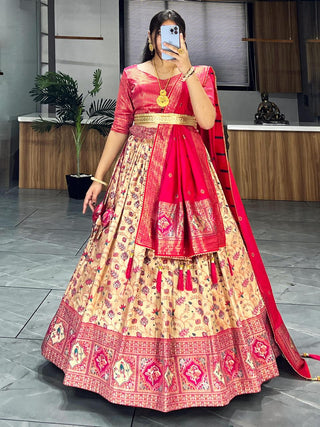 Kanjivaram silk lehenga choli with price
