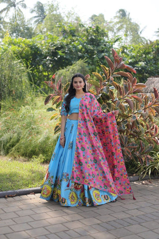 traditional lehenga choli FOr floral design