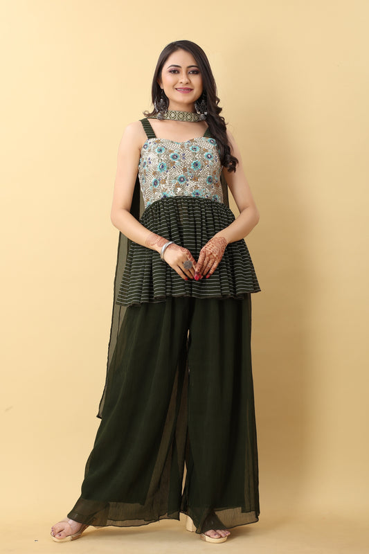 Green Sharara dress for Wedding

