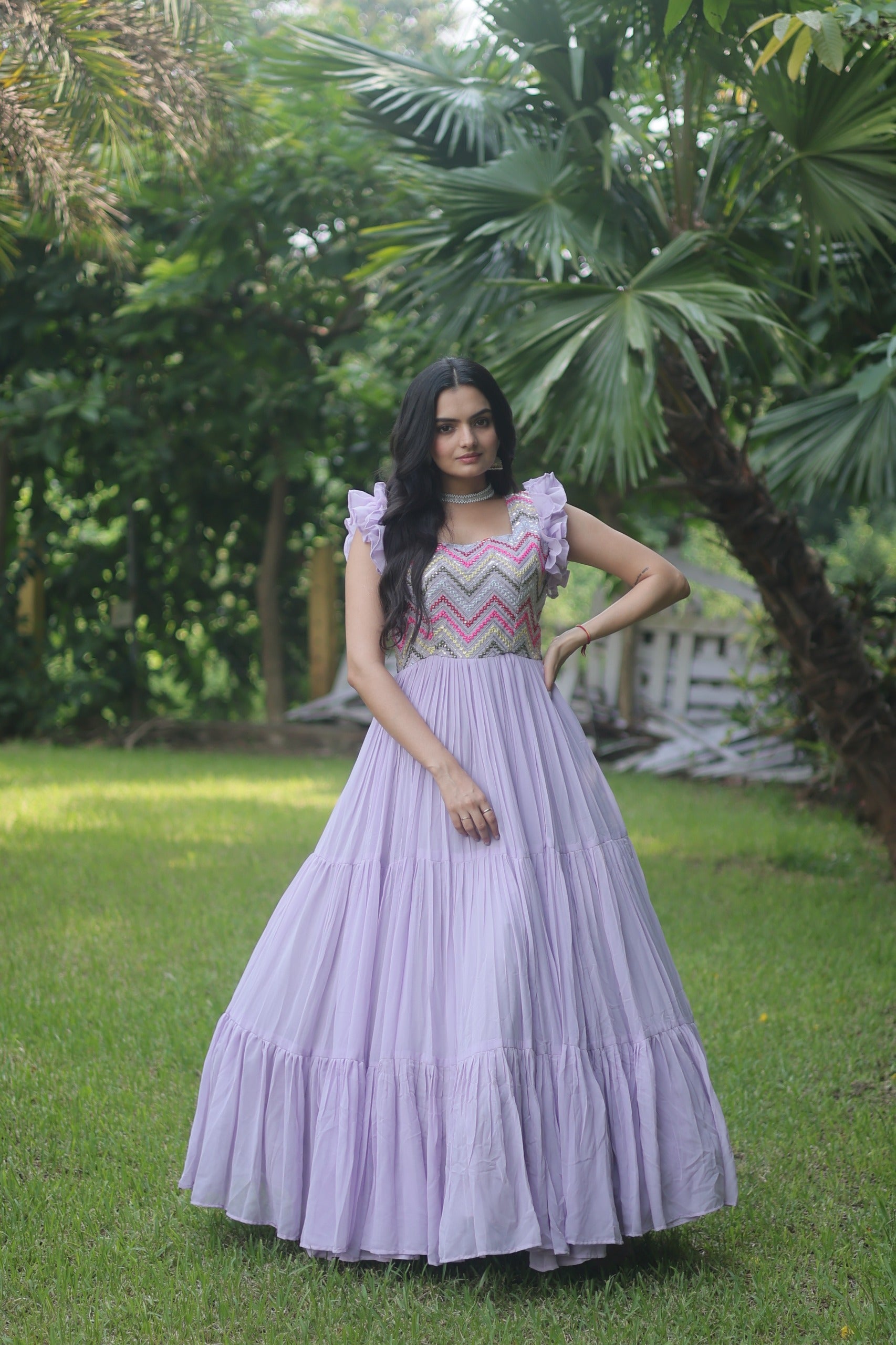 Lavender  engagement dress For women