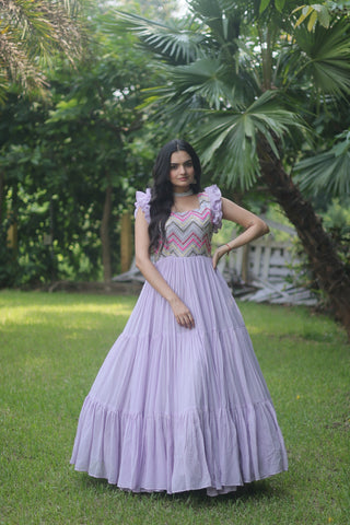 Lavender  engagement dress For women