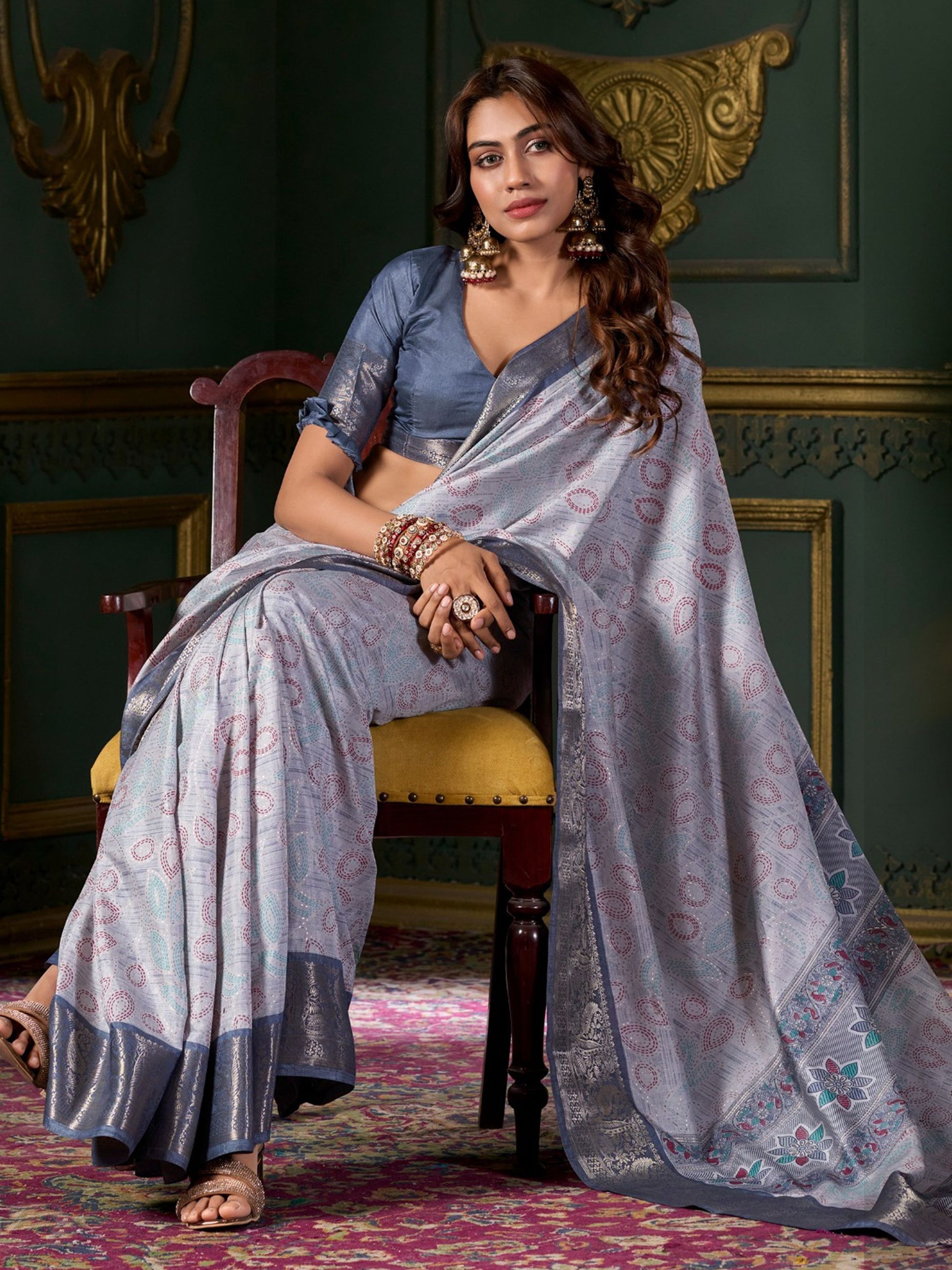 Dola Silk Saree Party Wear With price
