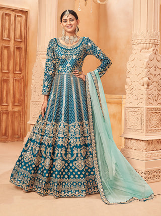 Anarkali Gown With Dupatta for wedding
