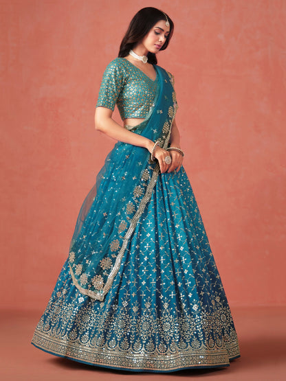 Reception wear embroidery work chaniya choli