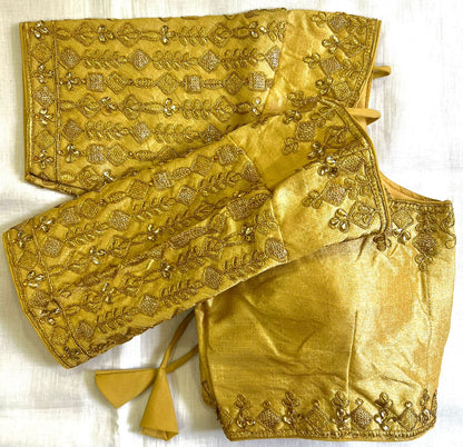 Beige color phantom silk blouse images
