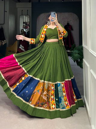 Green traditional chaniya choli price
