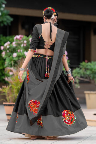 Gamthi patch work lehenga choli