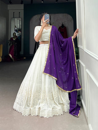 White color traditional lehenga choli