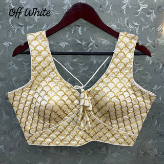 Off White Party Wear Blouse