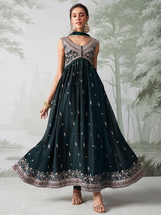 trendy gown for wedding wear