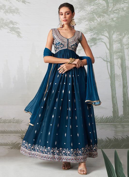anarkali gown with dupatta for wedding
